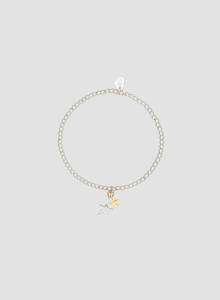 Gold and Silver Star Bracelet