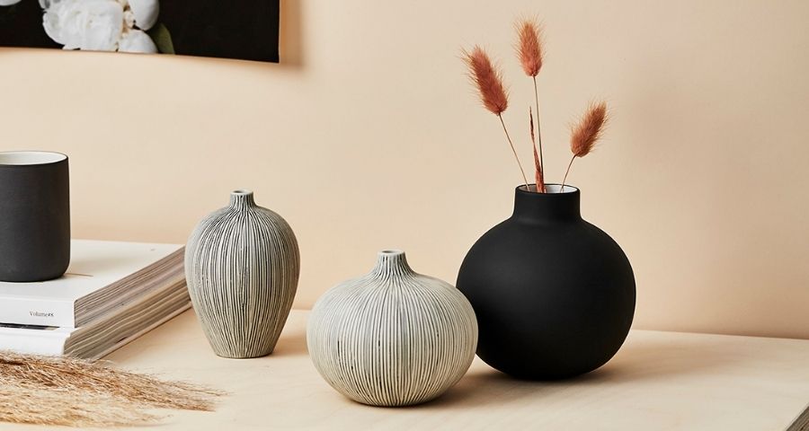 Thick & Heavy Base Ceramic Flower Vase Made in Japan