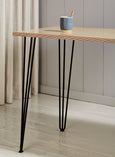 Scandi Home Office Desk with Black Hairpin Legs
