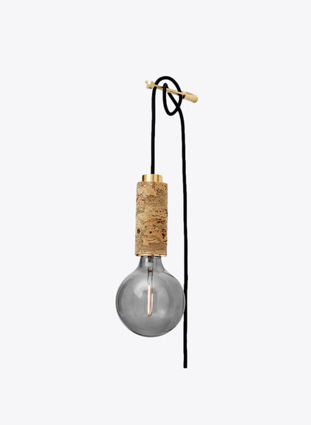 Nove Cork Marbled Plug In Light With Wall Bracket