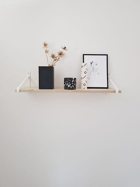 Scandi Display Shelf With White Suspense Brackets