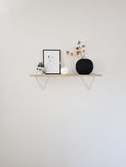 Scandi Display Shelf With White Prism Brackets