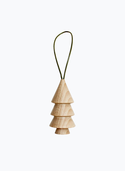 Pine Wooden Christmas Tree Ornament
