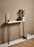 Scandi Console Table with Hairpin Legs
