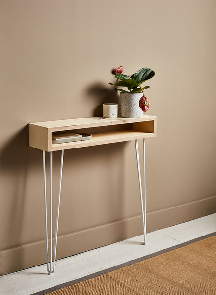 Scandi Open Console Table with Hairpin Legs